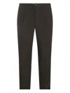Incotex Pleated Check Trousers In Brown