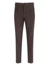 Incotex Pleated Chino Trousers In Brown