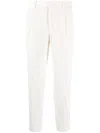 Incotex Tapered Cotton Corduroy Trousers In White