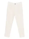 Incotex Pleated Cotton Trousers In White