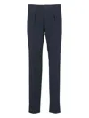 Incotex Straight Cotton Trousers With Pockets In Blue