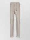 Incotex Pleated Front Straight Leg Trousers In Gray