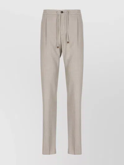 INCOTEX PLEATED FRONT STRAIGHT LEG TROUSERS