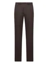 Incotex Tailored Cotton Trousers In Brown