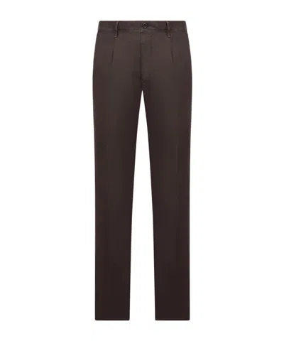 Incotex Pleated-front Trousers In Brown