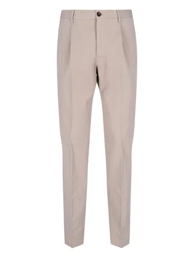 INCOTEX PLEATED-FRONT TROUSERS