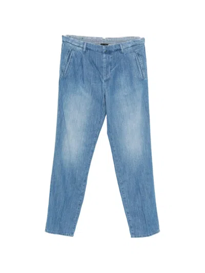 Incotex Pleated Jeans In Blue