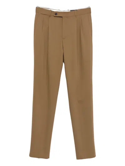 Incotex Pleated Trousers In Brown
