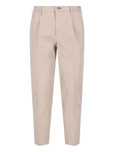 Incotex Pleated Pants In Cream