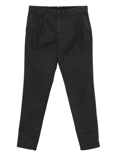 Incotex Pleated-pocket Trousers In Black