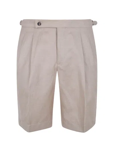 Incotex Pleated Shorts In Neutral