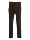 Incotex Pleated Straight-leg Trousers In Brown