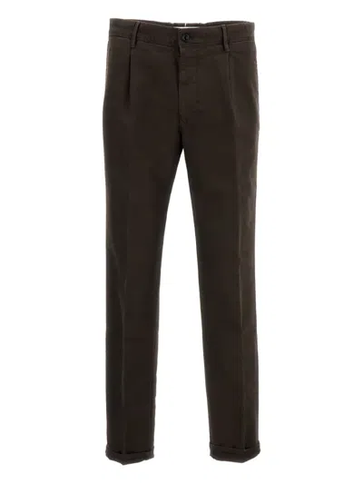 INCOTEX PLEATED STRAIGHT-LEG TROUSERS
