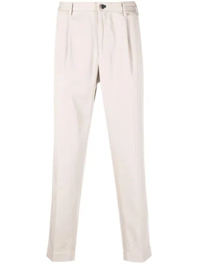 Incotex Pleated Straight-leg Trousers In Neutrals