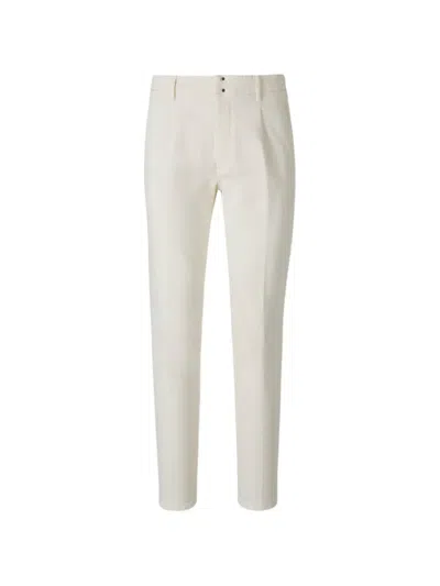 Incotex Pleated Straight-leg Trousers In Neutral