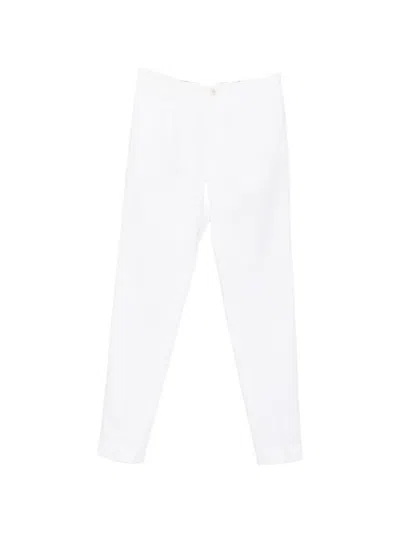 Incotex Pleated Straight-leg Trousers In White