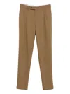 Incotex Pleated Trousers In Brown