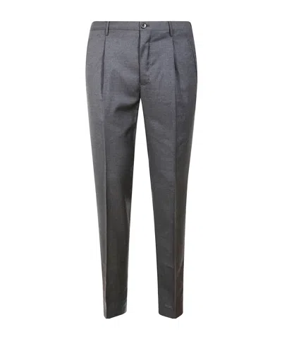 Incotex Pleated Trousers In Dark Gray