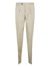 Incotex Tailored Pleated Front Trousers With Back Pockets In Neutrals