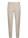 Incotex Front Pleated Trousers Belt Loops In Nude