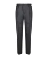 Incotex Pleated Virgin Wool Trousers In Black