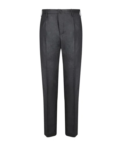 INCOTEX PLEATED VIRGIN WOOL TROUSERS