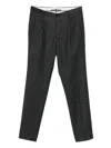 Incotex Pleated Virgin Wool Trousers In Gray