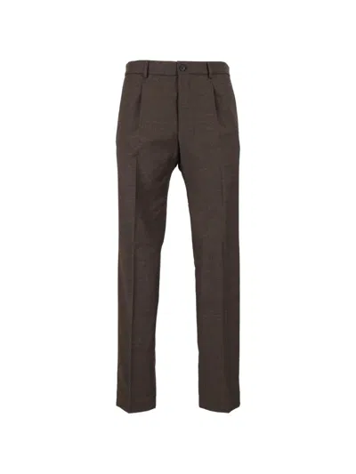 Incotex Pleated Wool-blend Trousers In Green