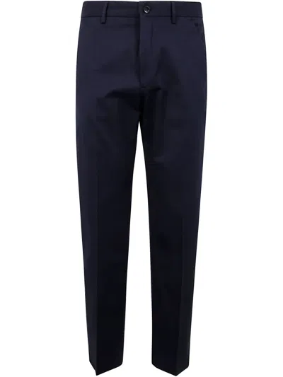 INCOTEX PRESSED-CREASE CHINO TROUSERS
