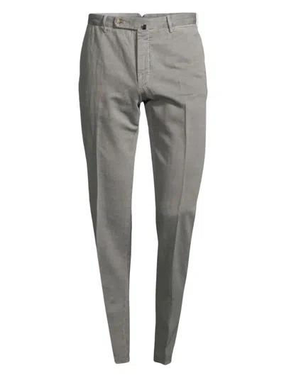 Incotex Pressed-crease Chino Trousers In Grey