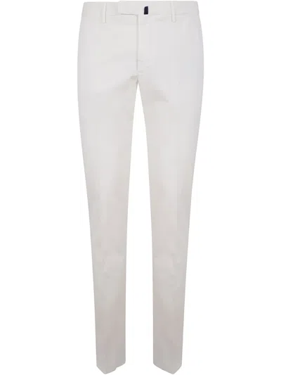 INCOTEX PRESSED-CREASE CHINO TROUSERS