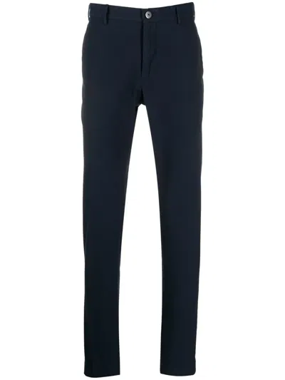Incotex Pressed-crease Four-pocket Chinos In Blue