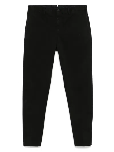 Incotex Pressed-crease Trousers In Black