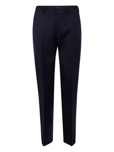 INCOTEX PRESSED-CREASE TROUSERS