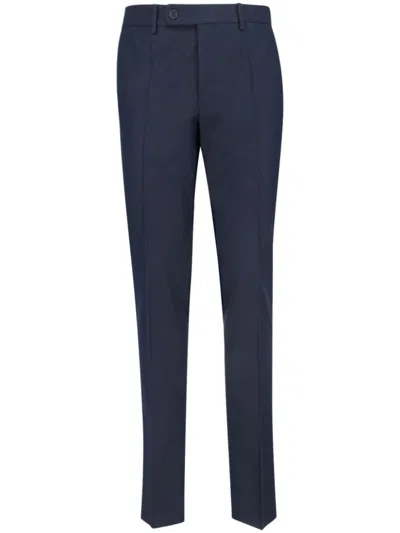 Incotex Slim Fit Trousers In Blue Certified Doeskin