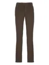 Incotex Straight-leg Brown Cotton Pants With Classic Detailing In Brown