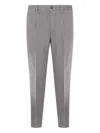 Incotex Straight-leg Tailored Pants With Subtle Pleats In Grey