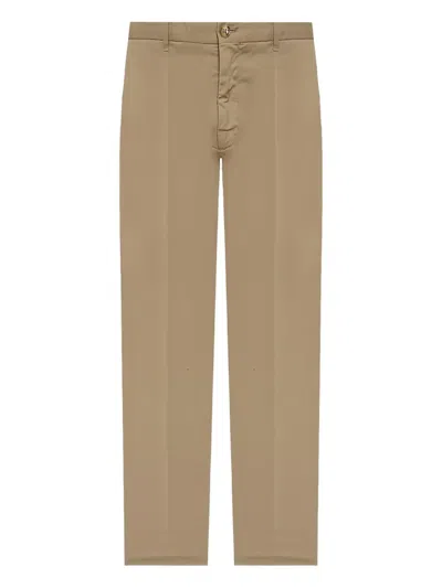 INCOTEX PRESSED-CREASE TROUSERS