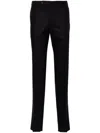 Incotex Wool-cashmere Flannel Trousers In Blue