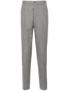 Incotex High-waisted Grey Chino Pants With Straight Leg Design In Grey