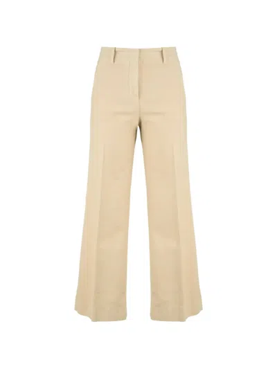 Incotex Pressed-crease Wide-leg Trousers In Gold