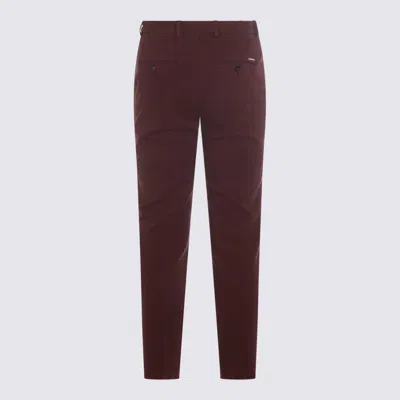 Incotex Red Cotton Pants In Brown