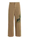 Incotex Red Printed Cotton Trousers In Beige