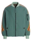 Incotex Red X Facetasm Contrast Band Bomber Jacket In Green