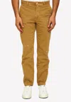 Incotex Red X Facetasm Straight-leg Splatter-paint Pants In Camel