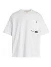 Incotex Red X Facetasm Logo Printed T-shirt In White
