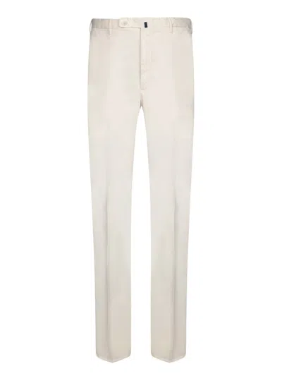 Incotex Refined White Trousers With Tailoring Details
