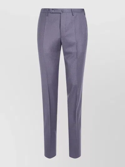 Incotex Regular Chino Trousers Belt Loops Pockets In Purple