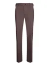 Incotex Tailored Brown Trousers With Comfortable Cotton-elastane Blend In Brown