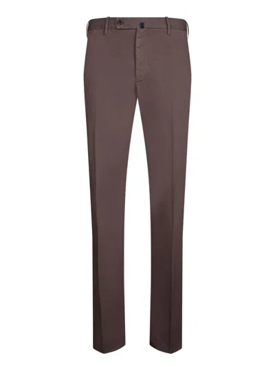 INCOTEX REGULAR FIT BATAVIA BROWN TROUSERS